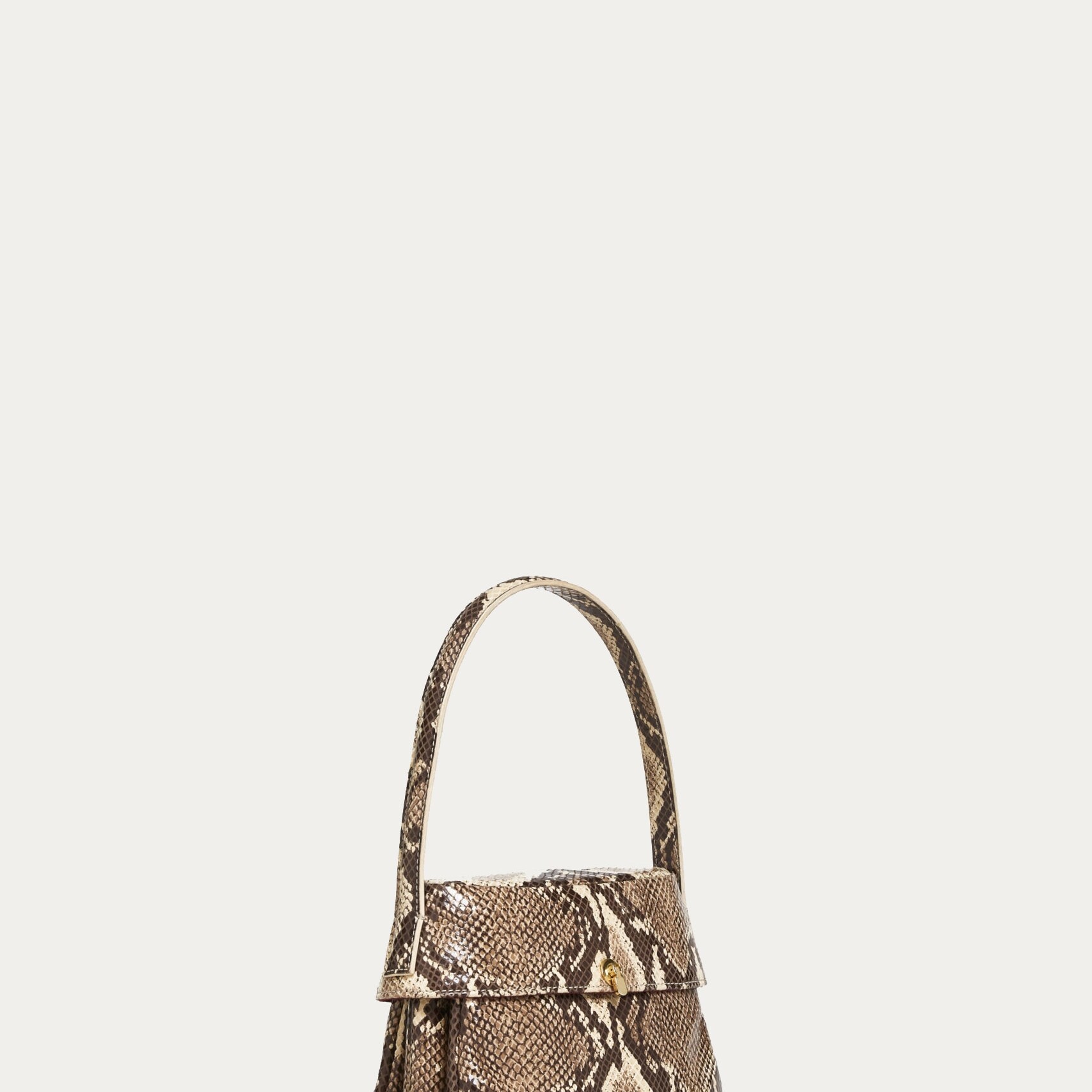 Snake Print Embossed Leather Rock N popular Roll Handbag