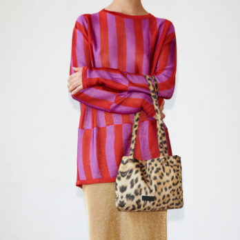 TL180 KNITWEAR CORTO TOP ROSSO AND MAGENTA 02