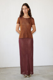 TL180 KNITWEAR JODI SKIRT VANISE CARAMELLO AND BORDO 01