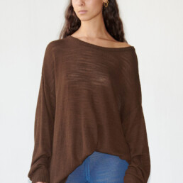 TL180 KNITWEAR JONAS TOP CIOCCOLATO 01