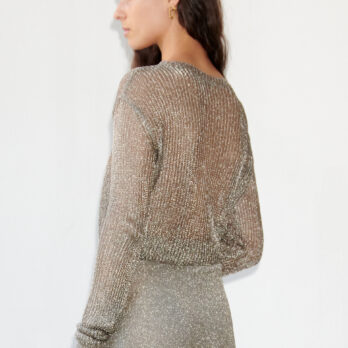 TL180 KNITWEAR SIERRA TOP METALLICO ARGENTO ANTICO 03