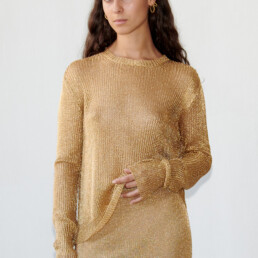 TL180 KNITWEAR SIERRA TOP METALLICO ORO 01