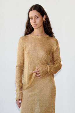 TL180 KNITWEAR SIERRA TOP METALLICO ORO 01