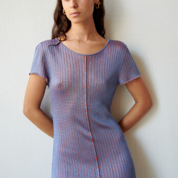 TL180 KNITWEAR VERA DRESS VANISE LILA AND ARANCIO 04